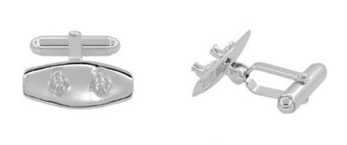 Wakeboard Cufflinks in Sterling Silver - alternate view