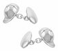 Jockey Cap Cufflinks in Sterling Silver