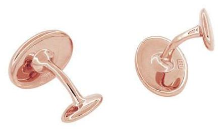 Rose Gold Victorian Sunflower Cufflinks in Sterling Silver Vermeil - Item: SCL224R - Image: 2