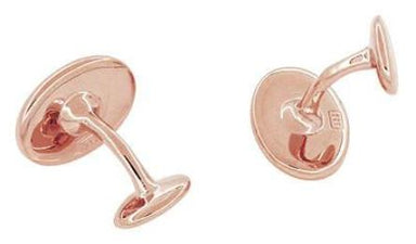 Rose Gold Victorian Sunflower Cufflinks in Sterling Silver Vermeil - alternate view