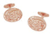 Rose Gold Victorian Sunflower Cufflinks in Sterling Silver Vermeil