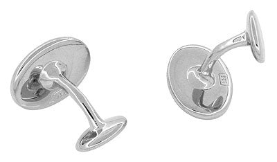 Antique Style Victorian Sunflower Cufflinks in Sterling Silver - Item: SCL224W - Image: 3