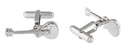 Electric Guitar Cufflinks in 925 Sterling Silver