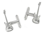 Sterling Silver Electric Guitar Cufflinks