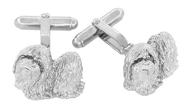 Shih-Tzu Cufflinks in Sterling Silver - alternate view
