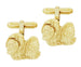 Shih-Tzu Cufflinks in Sterling Silver with Yellow Gold Finish