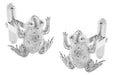 Lucky Frog Cufflinks in Sterling Silver