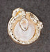 Serpent Slide set with Moonstone in 14 Karat Gold