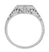 Art Deco Sterling Silver Filigree Sappphire Promise Ring | Low Profile