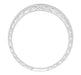 Art Deco Vintage-Inspired Carved Wheat Curved Wedding Band in Sterling Silver