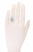 Art Deco Marquise Blue Topaz Filigree Cocktail Ring in Sterling Silver