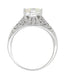 Edwardian Filigree Opal Promise Ring in Sterling Silver