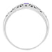 Edwardian Filigree Amethyst Band Ring in Sterling Silver