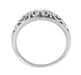 Edwardian Sterling Silver Filigree White Sapphire Band
