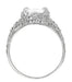 Edwardian Filigree 5.6 Carat Emerald Cut Cubic Zirconia ( CZ ) Ring in Sterling Silver