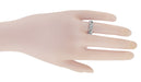 Filigree Lilies Eternity Floral Band in Sterling Silver - 6mm Wide