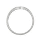 Art Deco Scrolls Engraved Curved Wedding Band in Sterling Silver