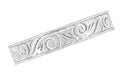 Art Deco Scrolls Engraved Wedding Band in Sterling Silver - 4mm Wide