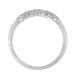 Contoured Art Deco Flowers and Wheat Engraved Filigree Wedding Band in Sterling Silver