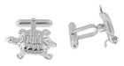 Tortoise Cufflinks in Sterling Silver