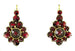 Victorian Bohemian Garnet Earrings in 14 Karat Yellow Gold and Sterling Silver Vermeil