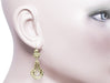 Victorian Diamond Double Dangle Drop Earrings in 14K Yellow Gold