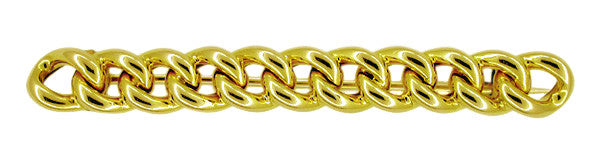 Antique Victorian Link Bar Brooch in 15 Karat Gold