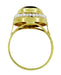 Victorian Oval Almandine Red Garnet and Seed Pearl Ring in 14 Karat Yellow Gold