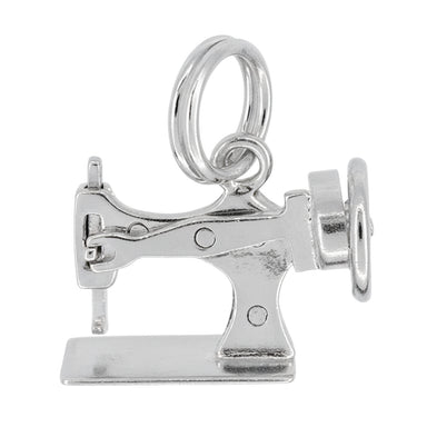 Vintage Sterling Silver Mechanical Sewing Machine Charm - Movable
