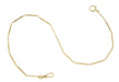 Engraved Link Antique Pocket Watch Chain in 14 Karat Yellow Gold - 14.5 Inches - Circa 1920's