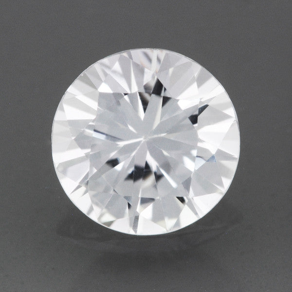 0.82 Carat Round Loose Natural White Sapphire Round Brilliant | 5.9mm