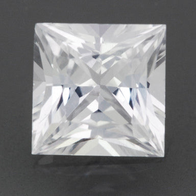 Loose Natural 0.75 Carat White Sapphire Square Princess Cut | 5.1mm