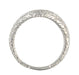 Curved Engraved Wheat Art Deco Diamond Wedding Band in Platinum
