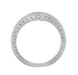 Art Deco Curved Wheat Diamond Wedding Band in Platinum