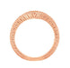 Art Deco Curved Wheat Diamond Wedding Band in 14 Karat Rose Gold