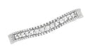 Art Deco Carved Wheat & Diamonds Curved Wedding Band in 14K or 18K White Gold