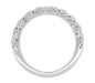 Edwardian Filigree Flowing Scrolls Wedding Ring in White Gold