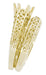 Yellow Gold Edwardian Flowing Filigree Scrolls Wedding Ring
