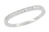 Matching wr158 wedding band for 1950's Vintage Style Emerald and Diamonds Engagement Ring in 18 Karat White Gold