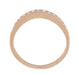 Diamond Set Curved Wedding Band in 14 Karat Rose ( Pink ) Gold