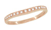Matching wr158r wedding band for Art Deco Rose Gold Morganite and Side Diamond Filigree Engagement Ring - Vintage 1920's Design