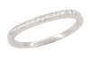 Matching wr158ws wedding band for Art Deco White Sapphire Scroll Filigree Engagement Ring in 14 Karat White Gold