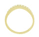 Vintage Style Gently Contoured Milgrain Edge Diamond Wedding Band in Yellow Gold - 14K or 18K