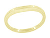 High Polish Millgrain Edged Contoured Wedding Band in 14 Karat Yellow Gold