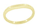 High Polish Millgrain Edged Contoured Wedding Band in 14 Karat Yellow Gold