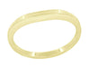 High Polish Millgrain Edged Contoured Wedding Band in 14 Karat Yellow Gold