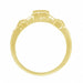 Art Deco Harvest Bands Curved Wedding Ring in 14 Karat Yellow Gold