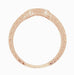 Art Deco Rose Gold Carved Wheat and Scrolls Hugger Diamond Wedding Band