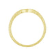 Art Deco Yellow Gold Vintage Engraved Scrolls Curved Wedding Band