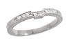 Matching wr283p1 wedding band for Art Deco 1 Carat Aquamarine and Diamonds Engraved Engagement Ring in Platinum